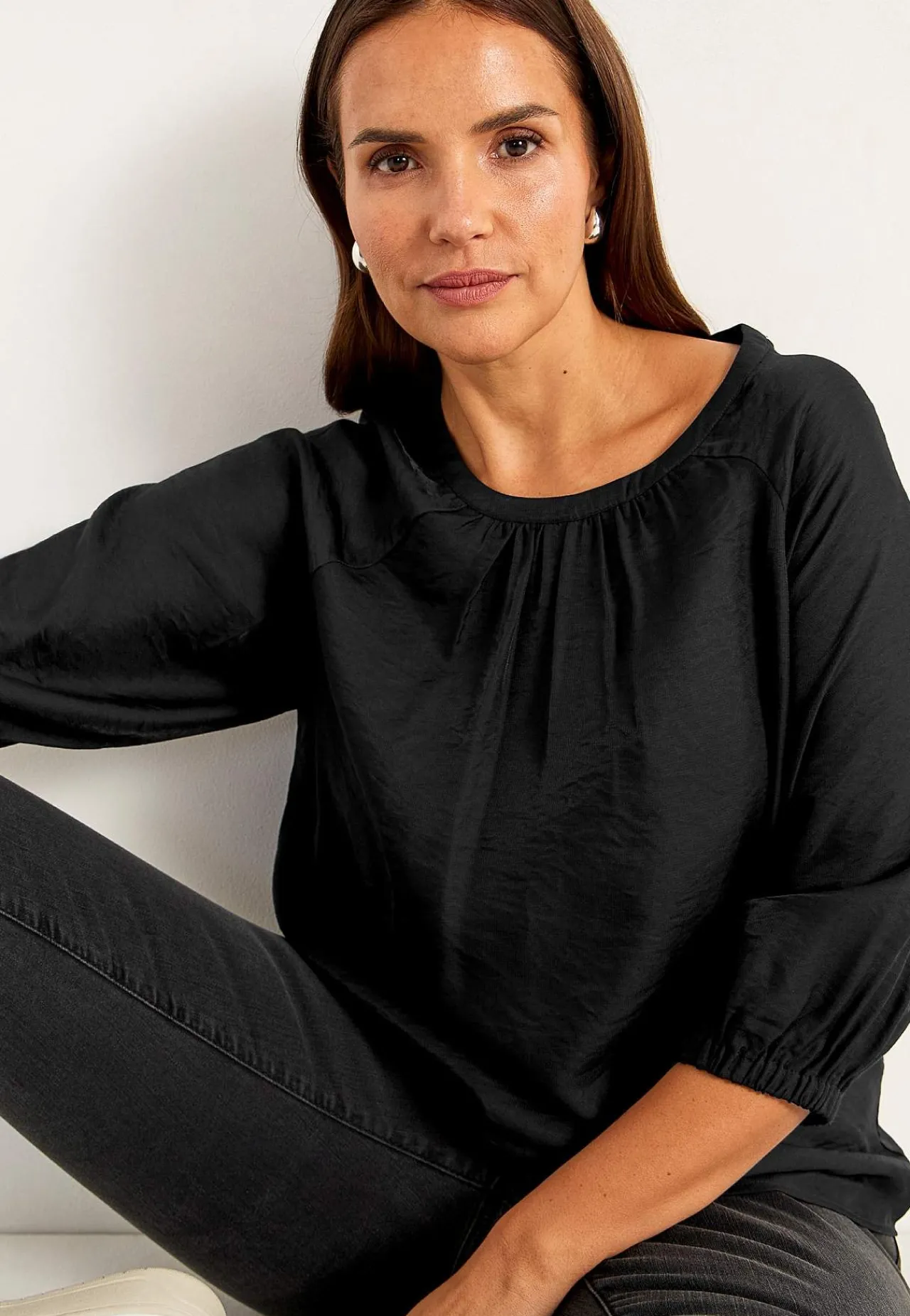 Bluser-Cellbes of Sweden Vævet bluse med struktur Sort