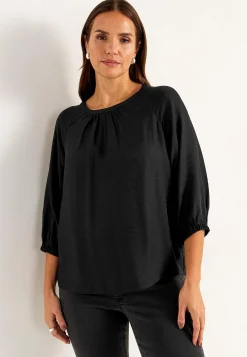 Bluser-Cellbes of Sweden Vævet bluse med struktur Sort