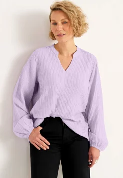 Bluser-Cellbes of Sweden Vævet bluse med struktur Lyslilla