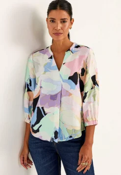 Mønstrede|Bluser- Vævet, mønstret bluse Multi / Mønstret