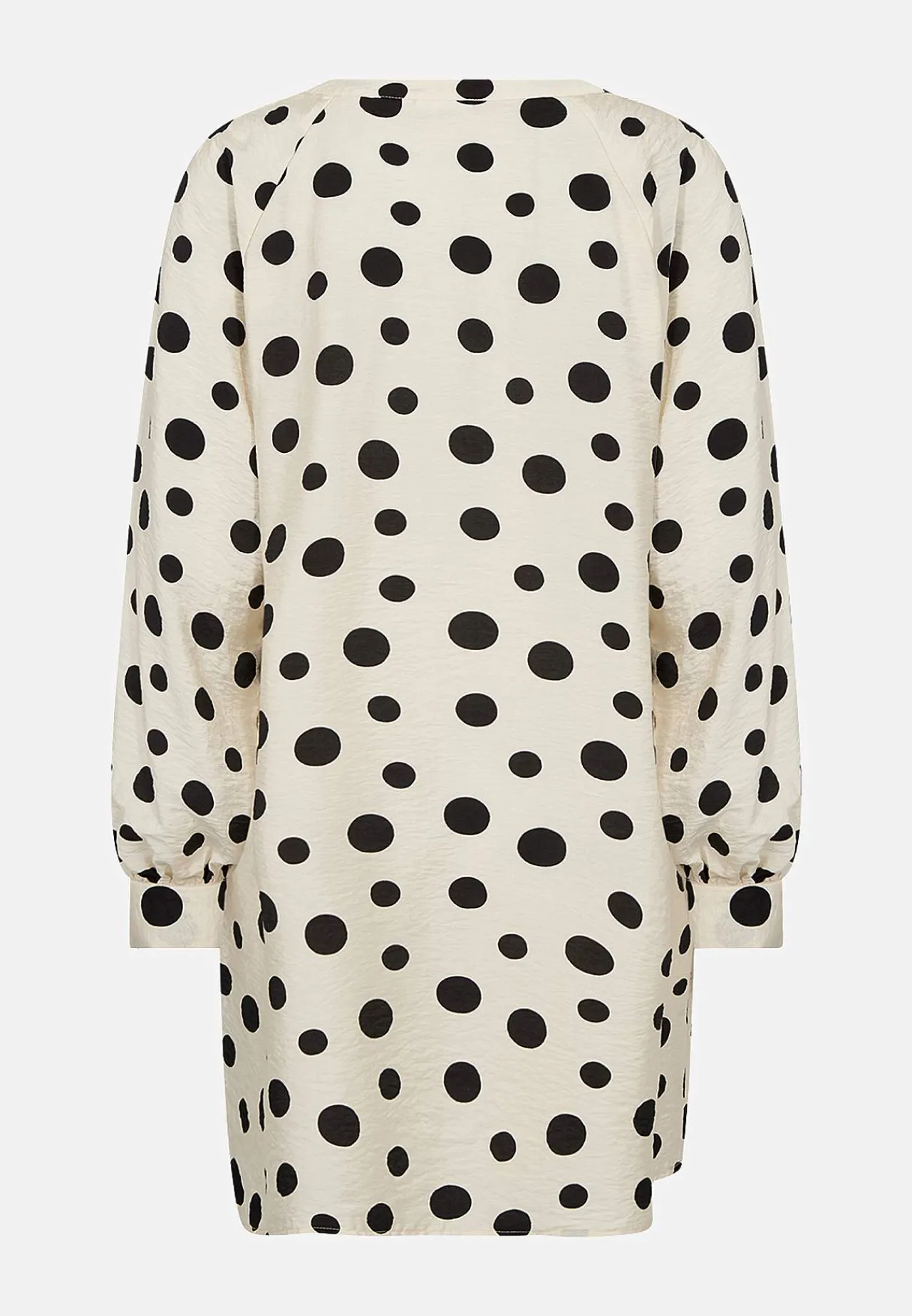 Bluser- Vævet, prikket tunika Offwhite / Sort / Mønstret