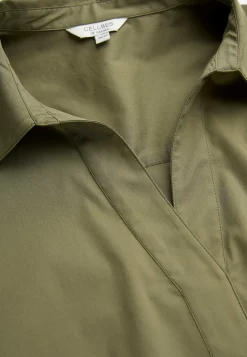 3/4 Ærmet|Skjorter- Vævet tunika i poplin Grøn